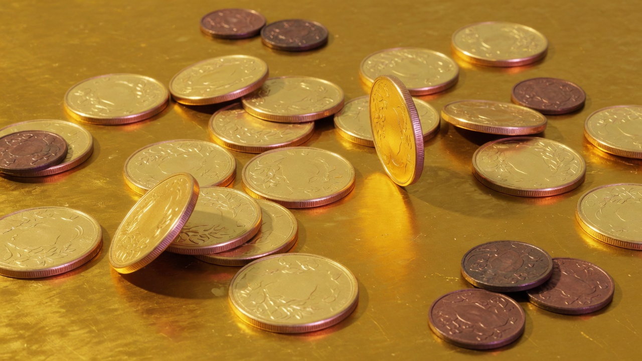 Gold and copper coins